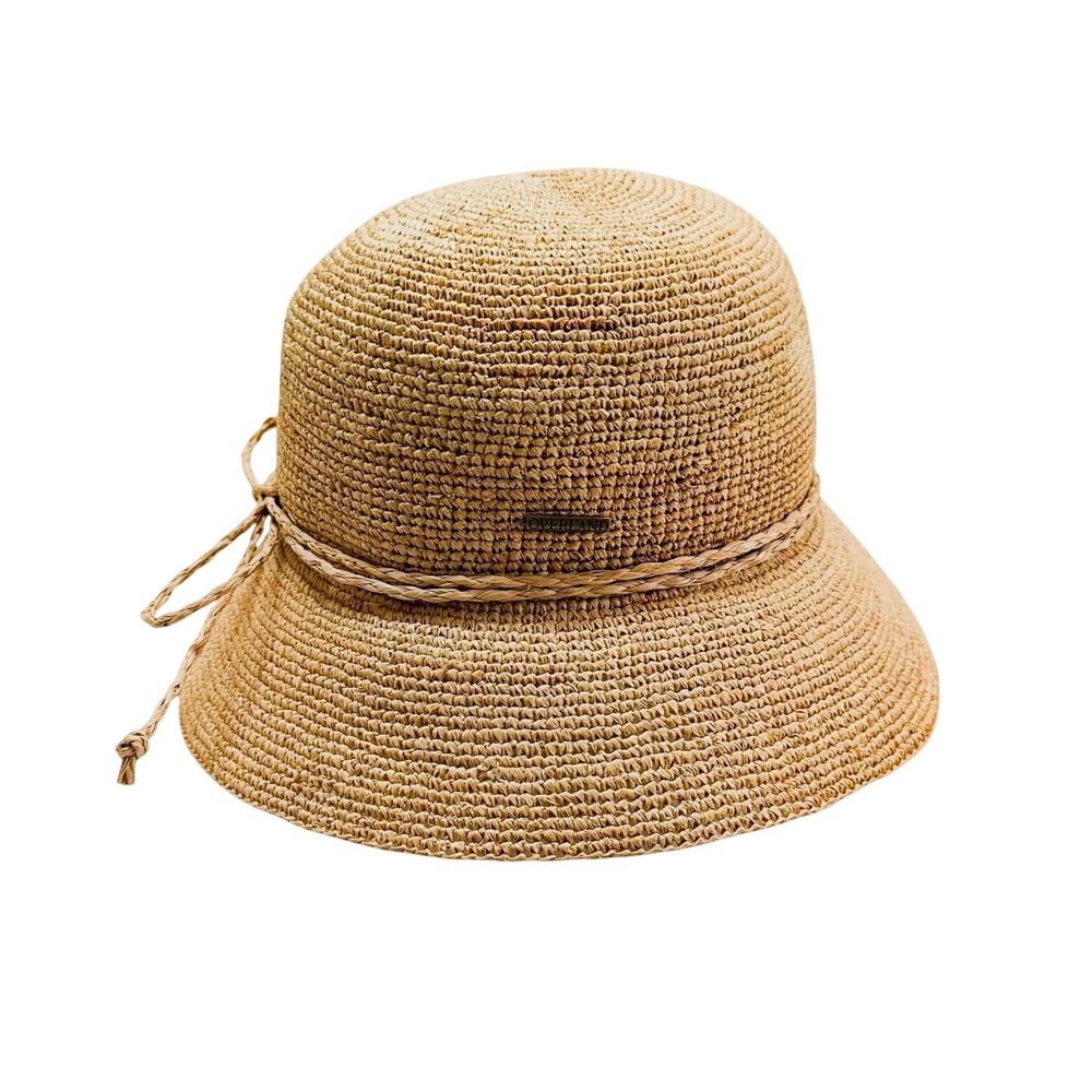Overland Raffia Cloche Bucket Sun Hat Natural Straw